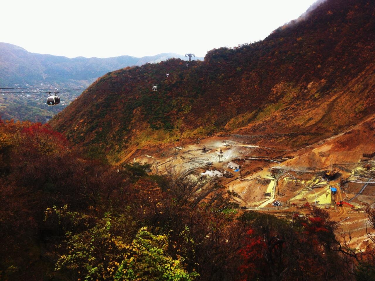 箱根強羅より 箱根ロープウェイ 大涌谷紅葉 公式 箱根強羅ホテルパイプのけむりプラス